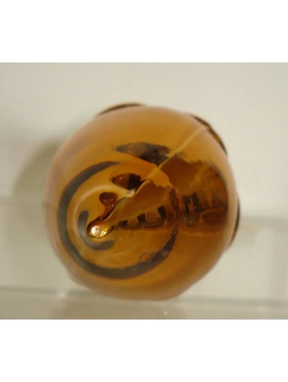 BNWT Vintage German Gold and Copper Cone Shaped Glass Christmas Ornament